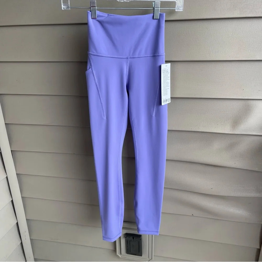 NWT Lululemon‎ Wunder Train HR Tight 25” Pockets Womens Size 2 Purple